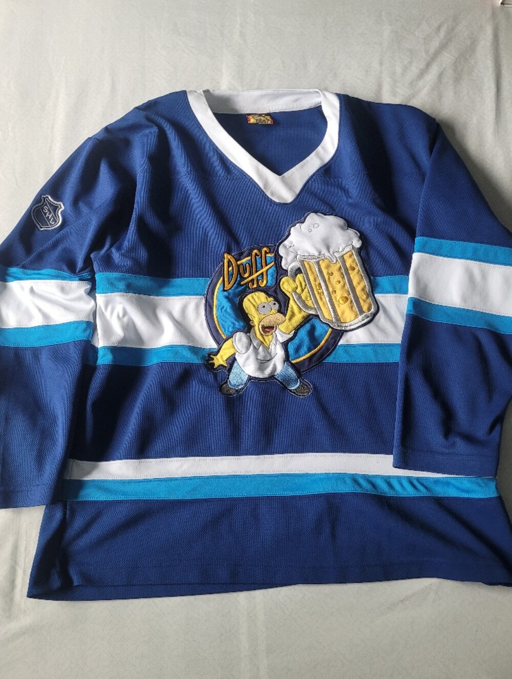 Duff Beer Hockey Homer Simpson Jersey